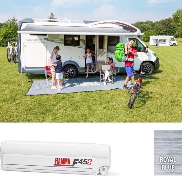 Fiamma Polar White F45S 300cm Awning - Blue Fabric