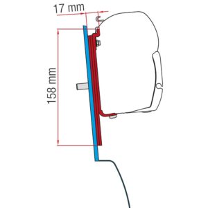 Fiamma Kit Ford Custom Nugget (2x 12cm Brackets)