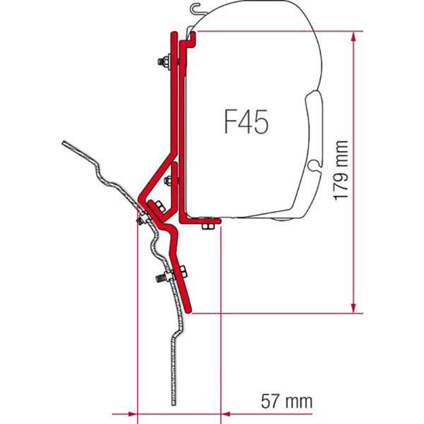 Fiamma Awning Kit - Brackets for VW T4