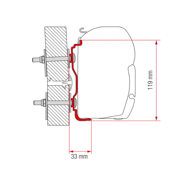 Fiamma Adapter Hymer 2016 450