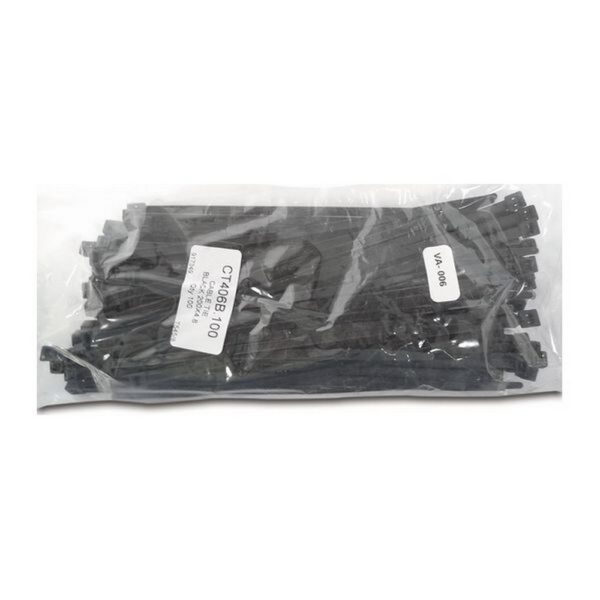 Cable Ties Black 200 x 4.8mm 100/Pack Camper Warehouse